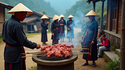 Hmong-Leute_beim_BBQ_von_Wasserb-ffelfleisch